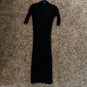 Black Ribbed Sweater Dress from Called to Surf